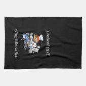 Geruit Past Chicken Mascot Griller Blad Custom Theedoek (Horizontaal)