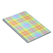Geruit pastel regenboog notitieboek (Rechterzijde)