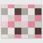 Geruit Patchwork Patroon Cadeaupapier (Vlak)
