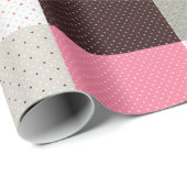 Geruit Patchwork Patroon Cadeaupapier (Rol Hoek)