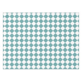 Geruit patroon Cool Cadet Blauw Wit Retro Chic Tafelkleed (Voorkant (Horizontaal))
