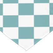 Geruit patroon Cool Cadet Blauw Wit Retro Chic Tafelkleed (Gekanteld)