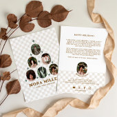 Geruit patroon Foto Business Kerstboom Feestdagenkaart