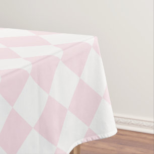Geruit patroon Girly Roze Witte Eettafel Tafelkleed