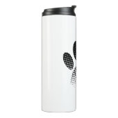 Geruit patroon Halftone Hond Pootafdruk Thermosbeker (Gedraaid links)