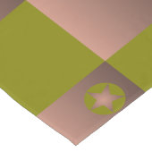 Geruit patroon in bruin en olijfgroen korte tafelloper (Hoek)