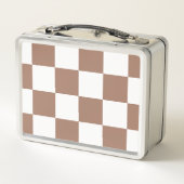 Geruit patroon in wit en Mocha Mousse (Achterkant)