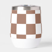 Geruit patroon in wit en Mocha Mousse (Voorkant)