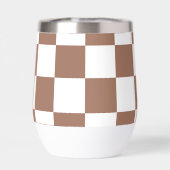 Geruit patroon in wit en Mocha Mousse (Achterkant)