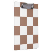 Geruit patroon in wit en Mocha Mousse Klembord (Rechts)