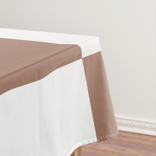 Geruit patroon in wit en Mocha Mousse Tafelkleed (Voorbeeld)