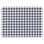 Geruit patroon Marine Blauw Wit Eettafel Tafelkleed (Voorkant (Horizontaal))