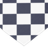 Geruit patroon Marine Blauw Wit Eettafel Tafelkleed (Gekanteld)