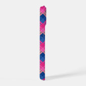 Geruit patroon met zigzagkleuring iPhone 15 case (Rechterkant)
