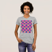 Geruit patroon met zigzagkleuring t-shirt (Voorkant volledig)