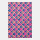 Geruit patroon met zigzagkleuring theedoek (Verticaal)