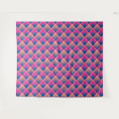Geruit patroon met zigzagkleuring wandkleed (Voorkant (horizontaal))