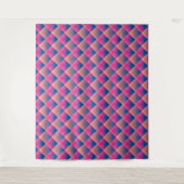 Geruit patroon met zigzagkleuring wandkleed (Voorkant)