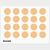 Geruit Patroon Ronde Sticker (Vel)