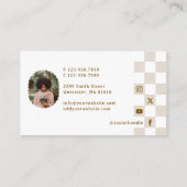 Geruit patroon Social Media Influencer Foto Visitekaartje (Achterkant)