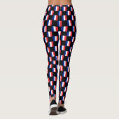 Geruit patroon van de Franse vlag Leggings (Achterkant)