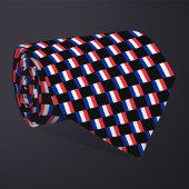 Geruit patroon van de Franse vlag Stropdas