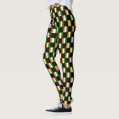Geruit patroon van de Ivoriaanse vlag Leggings (Links)