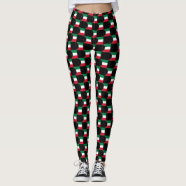 Geruit patroon van de Koeweitse vlag Leggings