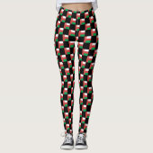 Geruit patroon van de Omaanse vlag Leggings (Voorkant)