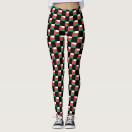 Geruit patroon van de Omaanse vlag Leggings