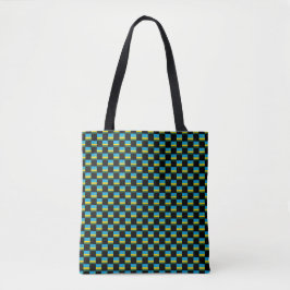 Geruit patroon van de Rwandese vlag Tote Bag