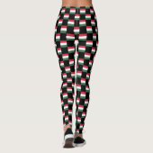 Geruit patroon van Hongaarse vlag Leggings (Achterkant)