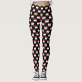 Geruit patroon van Hongaarse vlag Leggings (Voorkant)