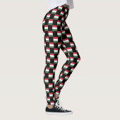 Geruit patroon van Hongaarse vlag Leggings (Rechts)