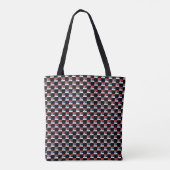 Geruit patroon van Servische vlag Tote Bag (Achterkant)
