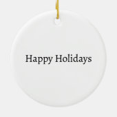 Geruit perzikkleurig wit geometrisch retro monogra keramisch ornament (Achterkant)