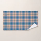 Geruit Plaid Beige Blauw Grijs en Perzik Bad Handdoek (Handdoek)