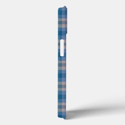 Geruit Plaid Beige Blauw Grijs en Perzik Case-Mate iPhone Case (Achterkant / Rechts)