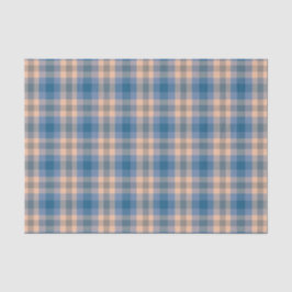 Geruit Plaid Beige Blauw Grijs en Perzik Tissuepapier