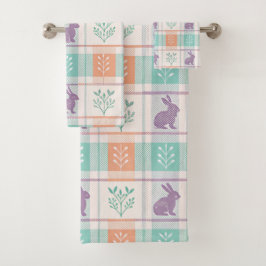 Geruit Plaid Easter Bad Handdoek