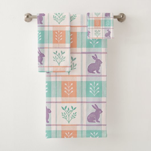 Geruit Plaid Easter Bad Handdoek (Insitu)