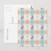 Geruit Plaid Easter Briefkaart (Voorkant / Achterkant)