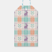 Geruit Plaid Easter Cadeaulabel (Voorkant)