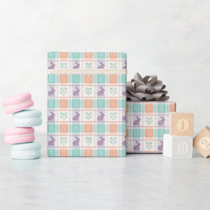 Geruit Plaid Easter Cadeaupapier