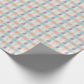 Geruit Plaid Easter Cadeaupapier (Hoek)