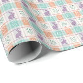 Geruit Plaid Easter Cadeaupapier (Rol Hoek)