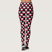 Geruit Polen Vlag Patroon Leggings (Achterkant)