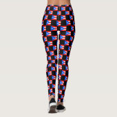 Geruit Puerto Rico-vlagpatroon Leggings (Achterkant)