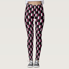 Geruit Qatar-vlagpatroon Leggings