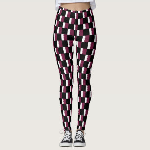 Geruit Qatar-vlagpatroon Leggings